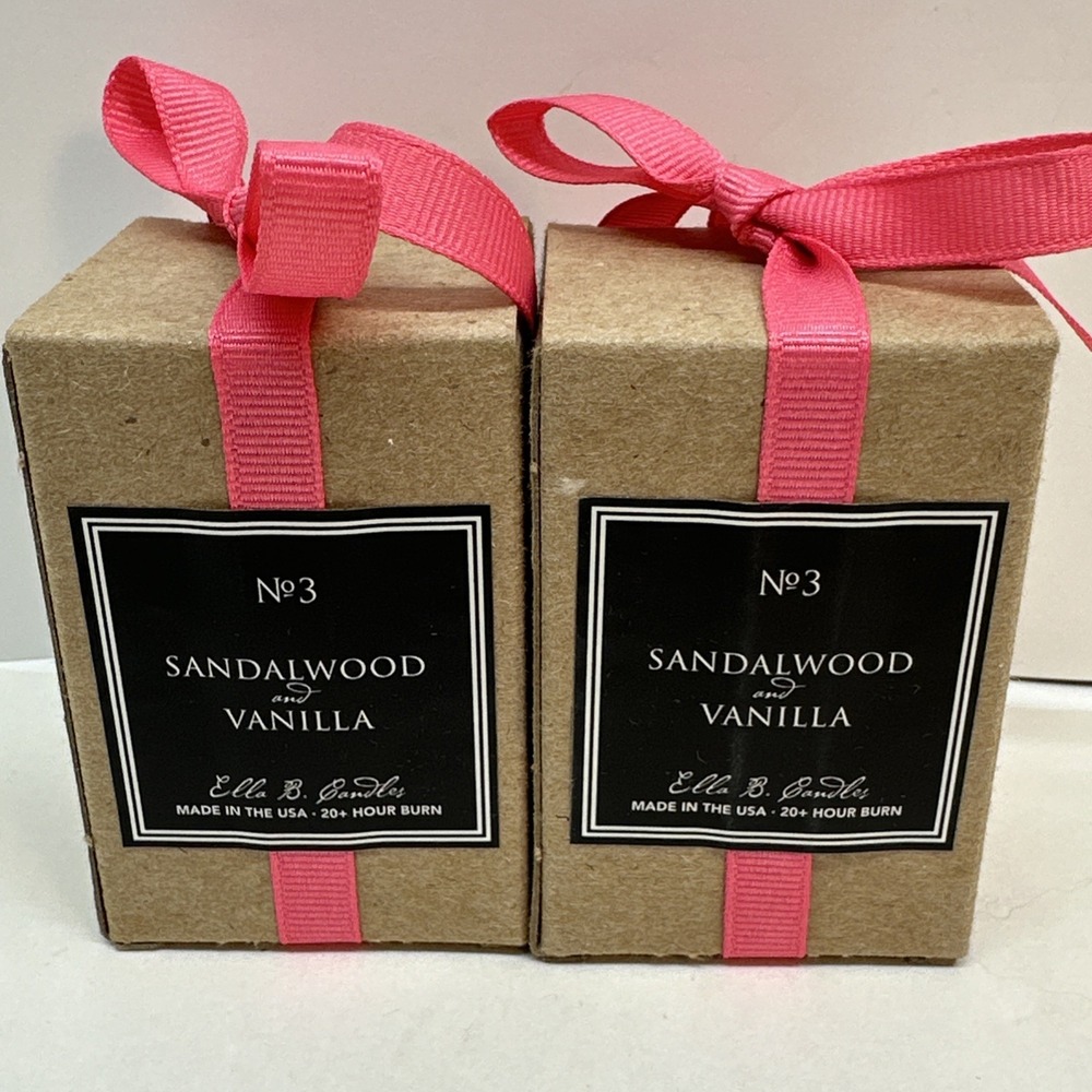 Ella B Pure Soy Candle No 3 SANDALWOOD and VANILLA Small 3oz Boutique Valentine